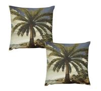 HETVBNS 2 Pack Throw Pillow Covers 26 "x26 Double-Sided Soft Plush Pillowcase Decorative Square Pillows Case Palm Tree Tropical Pillow Cover for Living Room, Bedroom, Sofa, Car