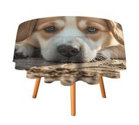 HETVBNS - 36 x 36 Inch Round Polyester Tablecloth, Elegant Decoration for Dining, Party, Patio