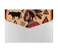 HETVBNS 6 Pockets Expanding File Folder Durable Waterproof A4 Letter Size Folders, African Art Accordion File Organizer for Office, Home & Travel