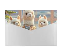 HETVBNS 6 Pockets Expanding File Folder Durable Waterproof A4 Letter Size Folders, Alpacas Together Accordion File Organizer for Office, Home & Travel
