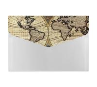 HETVBNS 6 Pockets Expanding File Folder Durable Waterproof A4 Letter Size Folders, Ancient Map World Globe Accordion File Organizer for Office, Home & Travel