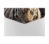 HETVBNS 6 Pockets Expanding File Folder Durable Waterproof A4 Letter Size Folders, Animal Tiger Accordion File Organizer for Office, Home & Travel