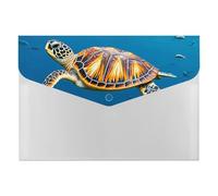 HETVBNS 6 Pockets Expanding File Folder Durable Waterproof A4 Letter Size Folders, Animals Sea Turtles Accordion File Organizer for Office, Home & Travel