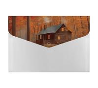 HETVBNS 6 Pockets Expanding File Folder Durable Waterproof A4 Letter Size Folders, Autumn Woods Cabin Accordion File Organizer for Office, Home & Travel