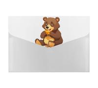 HETVBNS 6 Pockets Expanding File Folder Durable Waterproof A4 Letter Size Folders, Bear Eating Accordion File Organizer for Office, Home & Travel