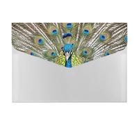 HETVBNS 6 Pockets Expanding File Folder Durable Waterproof A4 Letter Size Folders, Beauty Peacock Accordion File Organizer for Office, Home & Travel