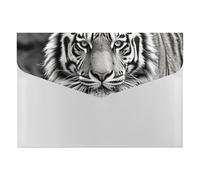 HETVBNS 6 Pockets Expanding File Folder Durable Waterproof A4 Letter Size Folders, Black and White Tiger Accordion File Organizer for Office, Home & Travel