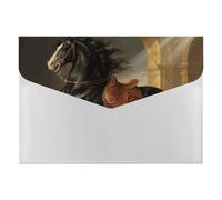 HETVBNS 6 Pockets Expanding File Folder Durable Waterproof A4 Letter Size Folders, Black Horse Accordion File Organizer for Office, Home & Travel