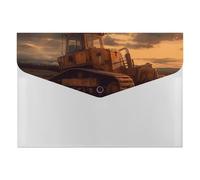 HETVBNS 6 Pockets Expanding File Folder Durable Waterproof A4 Letter Size Folders, Bulldozer Evening Accordion File Organizer for Office, Home & Travel