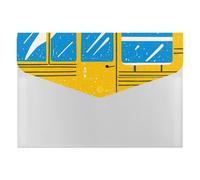 HETVBNS 6 Pockets Expanding File Folder Durable Waterproof A4 Letter Size Folders, Car Print Accordion File Organizer for Office, Home & Travel