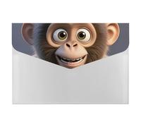 HETVBNS 6 Pockets Expanding File Folder Durable Waterproof A4 Letter Size Folders, Cartoon Brown Monkey Accordion File Organizer for Office, Home & Travel