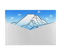 HETVBNS 6 Pockets Expanding File Folder Durable Waterproof A4 Letter Size Folders, Cartoon Moutain Accordion File Organizer for Office, Home & Travel