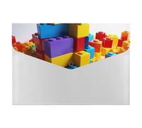 HETVBNS 6 Pockets Expanding File Folder Durable Waterproof A4 Letter Size Folders, Colorful Building Blocks Accordion File Organizer for Office, Home & Travel