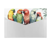 HETVBNS 6 Pockets Expanding File Folder Durable Waterproof A4 Letter Size Folders, Colorful Parrots On Tree Accordion File Organizer for Office, Home & Travel