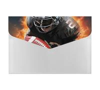 HETVBNS 6 Pockets Expanding File Folder Durable Waterproof A4 Letter Size Folders, Cool American Football Accordion File Organizer for Office, Home & Travel