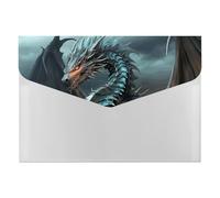 HETVBNS 6 Pockets Expanding File Folder Durable Waterproof A4 Letter Size Folders, Cool Dragon Accordion File Organizer for Office, Home & Travel