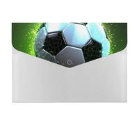 HETVBNS 6 Pockets Expanding File Folder Durable Waterproof A4 Letter Size Folders, Cool Soccer Ball Accordion File Organizer for Office, Home & Travel