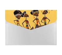HETVBNS 6 Pockets Expanding File Folder Durable Waterproof A4 Letter Size Folders, Creative African Culture Accordion File Organizer for Office, Home & Travel