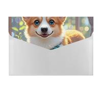 HETVBNS 6 Pockets Expanding File Folder Durable Waterproof A4 Letter Size Folders, Cute Corgi Dog Illustration Accordion File Organizer for Office, Home & Travel