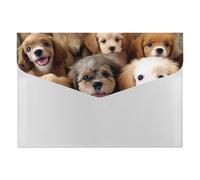 HETVBNS 6 Pockets Expanding File Folder Durable Waterproof A4 Letter Size Folders, Cute Dogs Accordion File Organizer for Office, Home & Travel