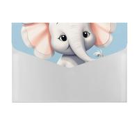 HETVBNS 6 Pockets Expanding File Folder Durable Waterproof A4 Letter Size Folders, Cute Elephant Accordion File Organizer for Office, Home & Travel