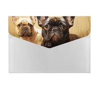 HETVBNS 6 Pockets Expanding File Folder Durable Waterproof A4 Letter Size Folders, Cute French Bulldog Graphics Accordion File Organizer for Office, Home & Travel