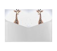 HETVBNS 6 Pockets Expanding File Folder Durable Waterproof A4 Letter Size Folders, Cute Giraffe Accordion File Organizer for Office, Home & Travel