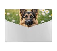 HETVBNS 6 Pockets Expanding File Folder Durable Waterproof A4 Letter Size Folders, Cute Pet German Shepherd Dog Accordion File Organizer for Office, Home & Travel