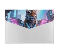 HETVBNS 6 Pockets Expanding File Folder Durable Waterproof A4 Letter Size Folders, Cyber Hippie Tiger Accordion File Organizer for Office, Home & Travel