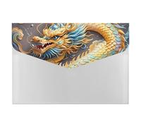 HETVBNS 6 Pockets Expanding File Folder Durable Waterproof A4 Letter Size Folders, Dragon Art Accordion File Organizer for Office, Home & Travel