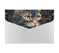 HETVBNS 6 Pockets Expanding File Folder Durable Waterproof A4 Letter Size Folders, Drawing of A Cat Accordion File Organizer for Office, Home & Travel