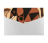 HETVBNS 6 Pockets Expanding File Folder Durable Waterproof A4 Letter Size Folders, Elephant March Print Accordion File Organizer for Office, Home & Travel