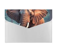 HETVBNS 6 Pockets Expanding File Folder Durable Waterproof A4 Letter Size Folders, Elephants Red Accordion File Organizer for Office, Home & Travel