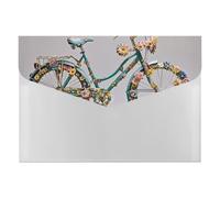 HETVBNS 6 Pockets Expanding File Folder Durable Waterproof A4 Letter Size Folders, Flower Bicycle Accordion File Organizer for Office, Home & Travel