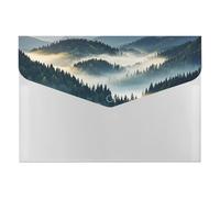 HETVBNS 6 Pockets Expanding File Folder Durable Waterproof A4 Letter Size Folders, Foggy Mountains Forest Accordion File Organizer for Office, Home & Travel