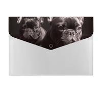 HETVBNS 6 Pockets Expanding File Folder Durable Waterproof A4 Letter Size Folders, French Bulldog Accordion File Organizer for Office, Home & Travel
