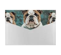 HETVBNS 6 Pockets Expanding File Folder Durable Waterproof A4 Letter Size Folders, Funny English Bulldog Accordion File Organizer for Office, Home & Travel