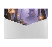 HETVBNS 6 Pockets Expanding File Folder Durable Waterproof A4 Letter Size Folders, Gothic Fog Forest Accordion File Organizer for Office, Home & Travel