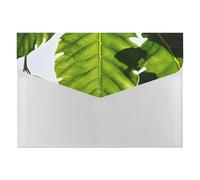 HETVBNS 6 Pockets Expanding File Folder Durable Waterproof A4 Letter Size Folders, Green Leaves Pattern Accordion File Organizer for Office, Home & Travel