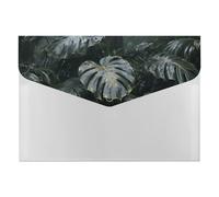 HETVBNS 6 Pockets Expanding File Folder Durable Waterproof A4 Letter Size Folders, Grey Gold Plant Leaves Accordion File Organizer for Office, Home & Travel