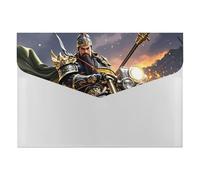 HETVBNS 6 Pockets Expanding File Folder Durable Waterproof A4 Letter Size Folders, Guan Yu Rides A Motorcycle Accordion File Organizer for Office, Home & Travel