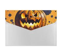 HETVBNS 6 Pockets Expanding File Folder Durable Waterproof A4 Letter Size Folders, Halloween Pumpkin Monster Accordion File Organizer for Office, Home & Travel
