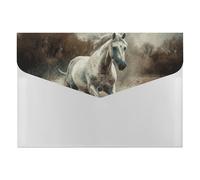 HETVBNS 6 Pockets Expanding File Folder Durable Waterproof A4 Letter Size Folders, Horse Running in Field Accordion File Organizer for Office, Home & Travel