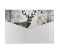 HETVBNS 6 Pockets Expanding File Folder Durable Waterproof A4 Letter Size Folders, Hunting Silhouette of Deer Accordion File Organizer for Office, Home & Travel