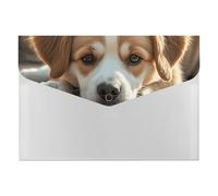 HETVBNS 6 Pockets Expanding File Folder Durable Waterproof A4 Letter Size Folders, Lazy Dog Puppy Accordion File Organizer for Office, Home & Travel