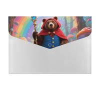 HETVBNS 6 Pockets Expanding File Folder Durable Waterproof A4 Letter Size Folders, Magic Bear Accordion File Organizer for Office, Home & Travel