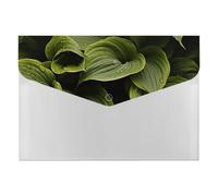 HETVBNS 6 Pockets Expanding File Folder Durable Waterproof A4 Letter Size Folders, Moist Hosta Leaves Accordion File Organizer for Office, Home & Travel