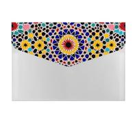 HETVBNS 6 Pockets Expanding File Folder Durable Waterproof A4 Letter Size Folders, Moroccan Color Accordion File Organizer for Office, Home & Travel