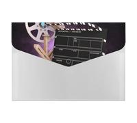 HETVBNS 6 Pockets Expanding File Folder Durable Waterproof A4 Letter Size Folders, Movies Clapperboard Accordion File Organizer for Office, Home & Travel