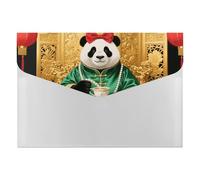HETVBNS 6 Pockets Expanding File Folder Durable Waterproof A4 Letter Size Folders, Panda Cute Accordion File Organizer for Office, Home & Travel